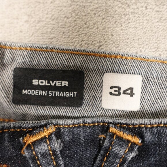 Volcom jeans Solver modern straight men's 34 blue denim - Picture 3 of 14